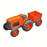 juguete para niños en material reciclado tractor