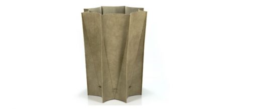 papelera de cuero diseñada en material reciclado