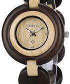 BEWELL Reloj de madera para mujer analógico de cuarzo japonés con correa de madera W010A