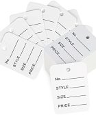Etiqueta de precio Etiqueta de etiqueta Ropa Zapatos Sombrero, 35 mm * 50 mm, 1000 piezas, blanco