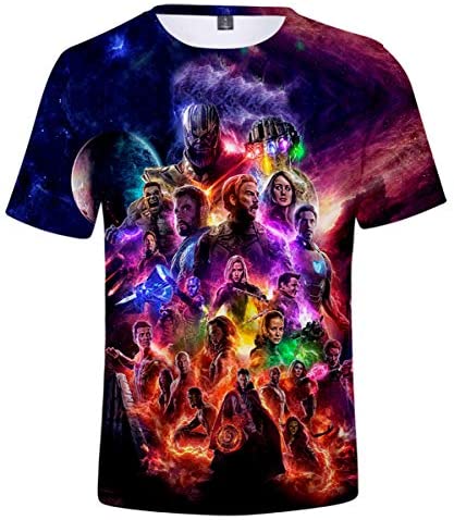 HUASON Camiseta unisex Vengadores Superhéroe Quantum Realm Impresión en color 3D