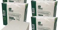 Servilletas de papel reciclado Eco Natural 300, servilletas de puntos de 2 capas, 40 x 40 cm, servilletas 100 % biodegradables, reciclables y ecológicas, color natural, grandes