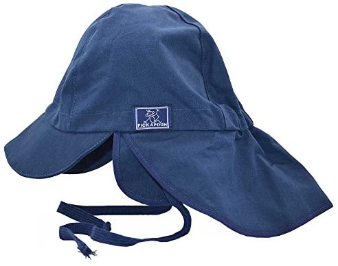 Pickapooh Baby/Kids Tom Hat, 100% Algodón Orgánico Protección UV, Azul Marino, Talla 44.