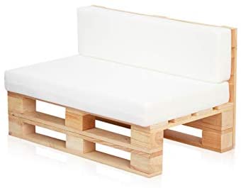 PALLET funda sofá + funda cojín (asiento + respaldo) (100X60, blanco transpirable)