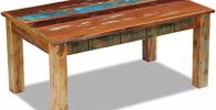 vidaXL mesa de centro de madera maciza reciclada 100x60x45 cm mesa auxiliar