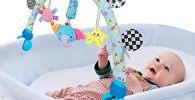 juguetes de viaje para bebés caterbee, accesorios para cunas y cochecitos y juguetes de actividades para cochecitos para el desarrollo sensorial y de habilidades (elefante)
